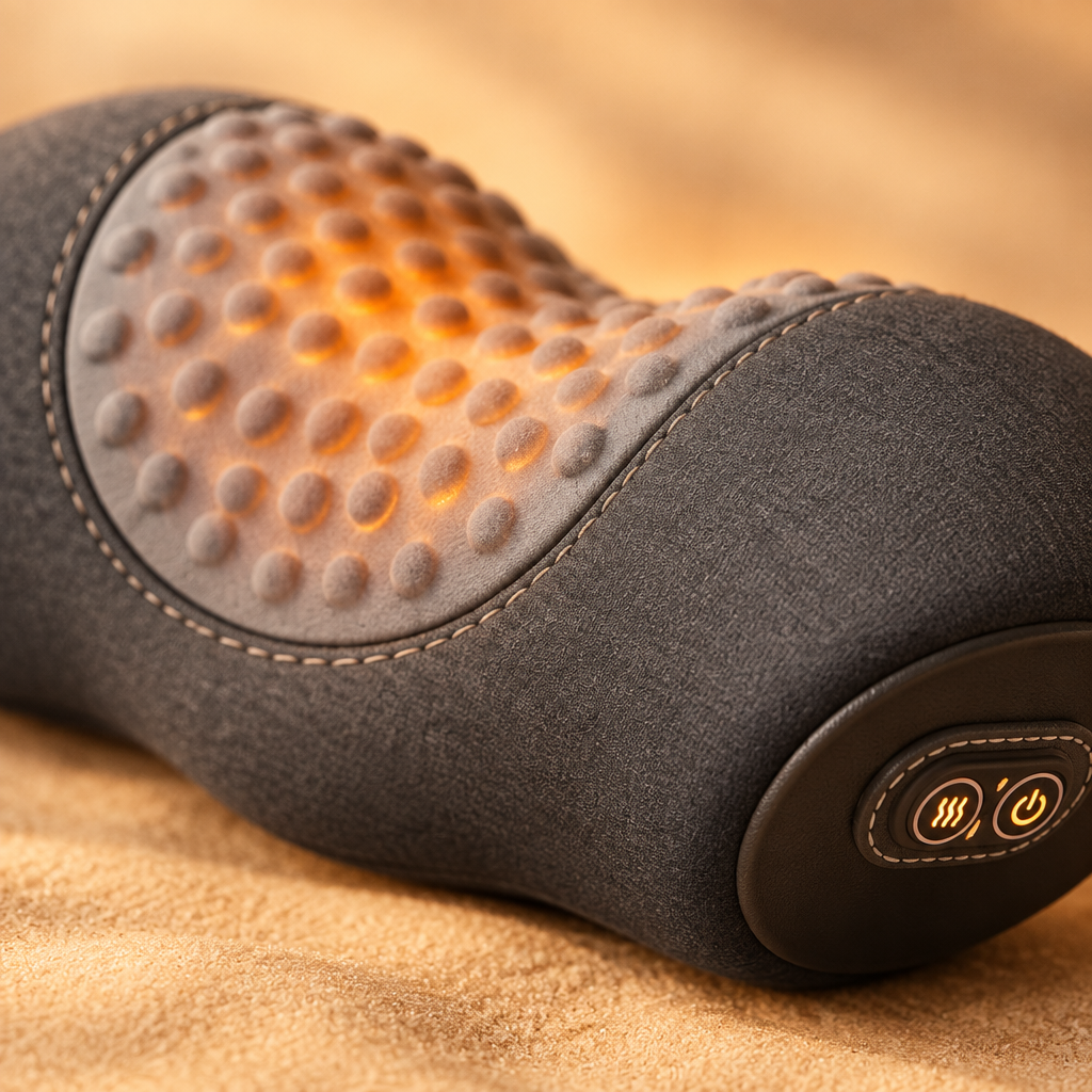 Warm dotted massage panel and simple controls