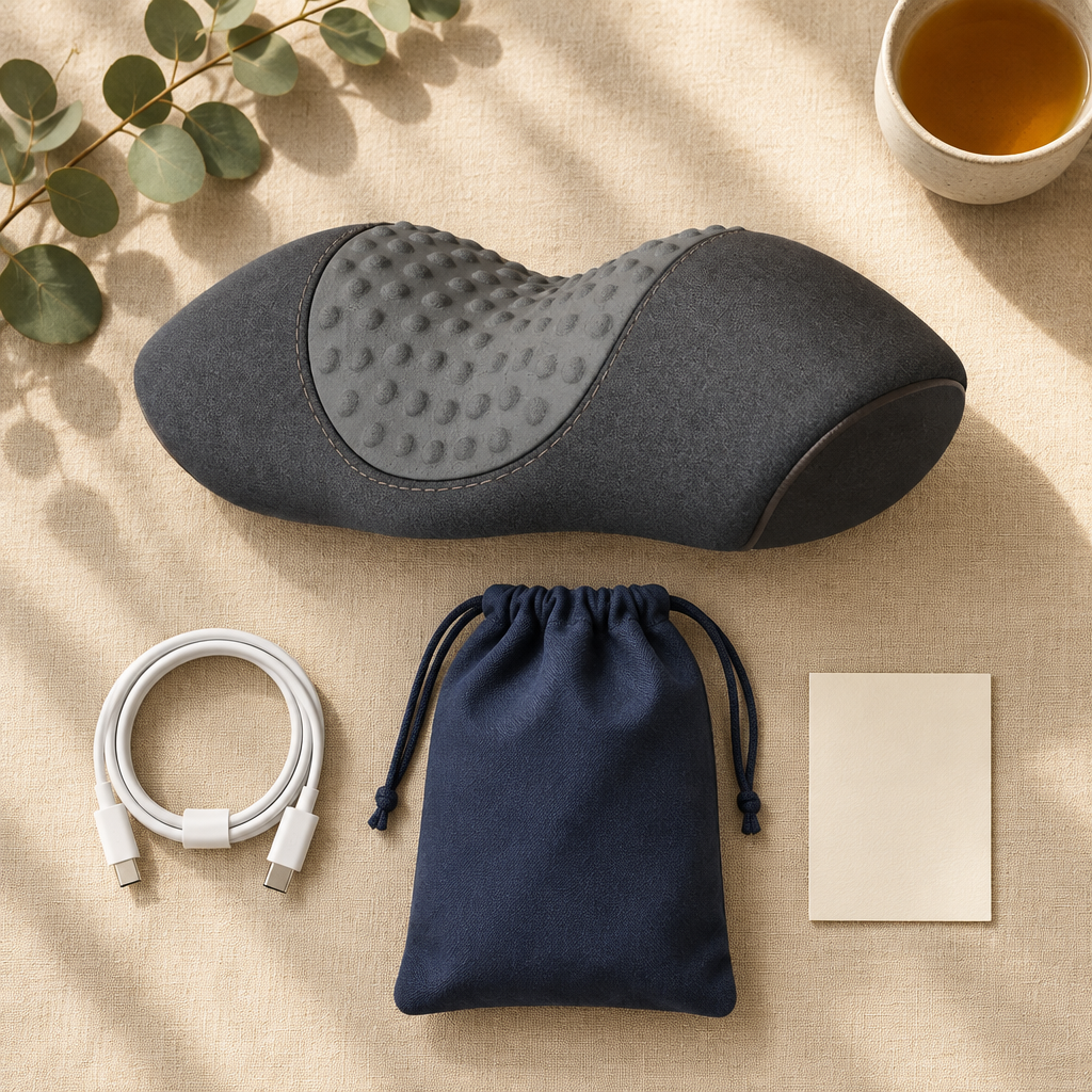 In the box: Cradle, USB-C cable, carry pouch, guide