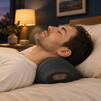 The curve supports your neck while you lie back